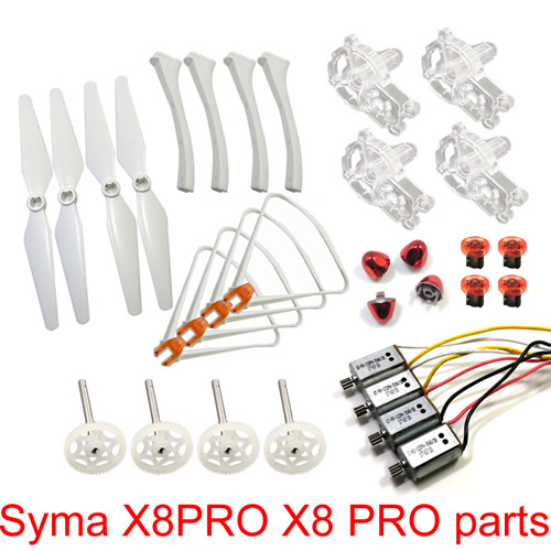 4pcs RC Drone Motors Propellers Protective Rings Spare Parts for SYMA X22W ND 