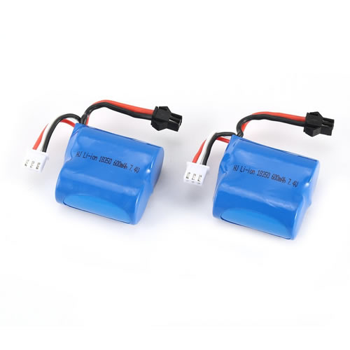 ZYGY 2PCS 7.4V 850mAh SM-2P Plug Batteria al litio con caricabatterie 2 in 1 per Syma Q2 Q3 Skytech H100 T1 T02 H102 H106 H108 H120 Ricambi per batteria ad alta velocità