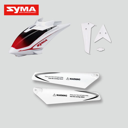 Sky-Thunder-S5-01A-Headcover-White + Main-blade + Tail-Decoration-white