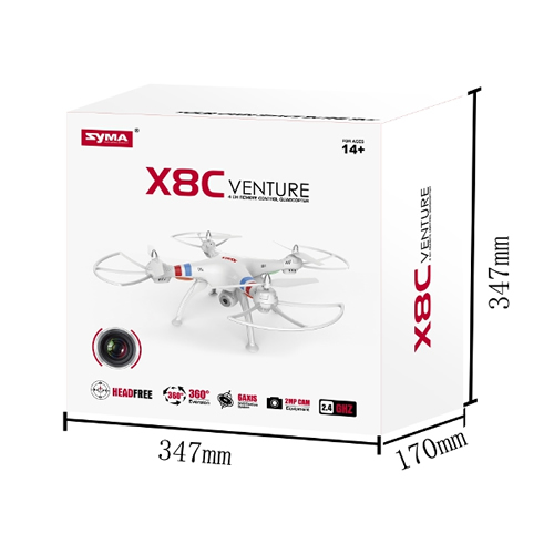 Syma X8C Venture with 2MP 5MP Wide Angle Camera 2.4G 4CH RC Quadcopter White