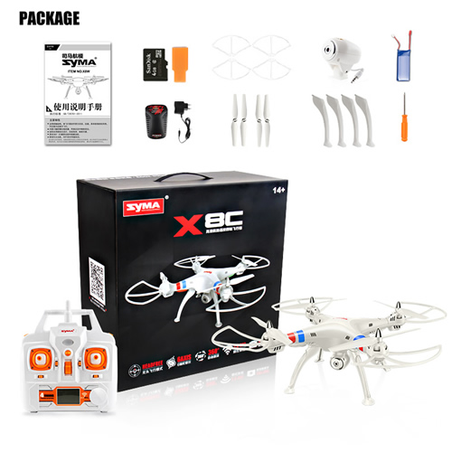 Syma X8C Venture with 2MP 5MP Wide Angle Camera 2.4G 4CH RC Quadcopter White
