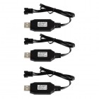 Syma 3PCS 7.4V USB Charging Wire SM 4P Plug for DI001/002 HQ960 Syma S33 S033 BestSelling