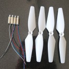 Syma 4PCS CW CCW Motor 2A + 2B and 4PCS A B Blade Propellers for Syma X15A RC Drone Quadcopter Spare Parts