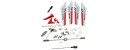 Syma Full Set Spare Parts Main Blade Propeller(Red) + Connect buckle + Balance Bar + Main Shaft + Gear for Syma S107G S107 RC Helicopter