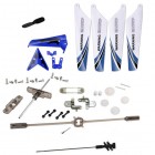 Syma Full Set Spare Parts Main Blade Propeller(Blue) + Connect buckle + Balance Bar + Main Shaft + Gear for Syma S107G S107 RC Helicopter