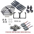 Syma Black Syma X8C X8W X8G X8HW X8HG Drone Parts Upgraded Version Landing Gear Blade Propeller Protect Frame Main Motors Gear ect.