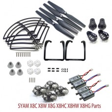 Syma Black Syma X8C X8W X8G X8HW X8HG Drone Parts Upgraded Version Landing Gear Blade Propeller Protect Frame Main Motors Gear ect.