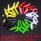Syma 5 Sets 5 Colors Upgrade 3 Blade Propellers for Syma X5C X5C-1 X5S X5SW X5SC RC Drone Quadcopter Spare Parts Main Blade Replacement Accessories