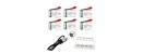 Syma 6 PCS 3.7V 500mAh Battery + 6 in 1 Smart Charger for Syma X5HC X5HW RC Drone Quadcopter Battery Replacement