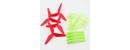 Syma Drone Spare Parts Upgrade 3 Blade Propeller(Red) + Landing Gear Protective Frame for Syma X5HC X5HW RC Quadcopter Accessory