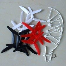 Syma 3 Sets Blade Propeller(3 Colors) + Propeller Protective Frame + Landing Gear for Syma X5UC X5UW RC Drone Quadcopter