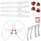 Syma 4PCS Red Blade Cover + Blade Propellers Landing Gear Propeller Protective Frame for Syma D7000WH RC Drone Quadcopter