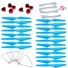 Syma D7000WH Spare Parts 5 Sets Blade Propellers(Blue) With 2 Sets/ 8 PCS Blade Covers + Landing Gear Propeller Protective Frame for Syma D7000WH RC Quadcopter Drone Blade Accessory