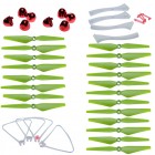 Syma D7000WH Spare Parts 5 Sets Blade Propellers(Green) With 2 Sets/ 8 PCS Blade Covers + Landing Gear Propeller Protective Frame for Syma D7000WH RC Quadcopter Drone Blade Accessory