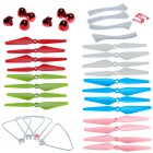 Syma D7000WH Spare Parts 5 Sets 5 Colors Blade Propellers With 2 Sets/ 8 PCS Blade Covers + Landing Gear Propeller Protective Frame for Syma D7000WH RC Quadcopter Drone Blade Accessory