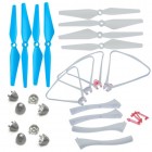 Syma Spare Parts 2 Set 2 Colors CW CCW Blade Propellers(Blue White) With 2 Set/ 8pcs Blade Cover + Landing Gear Protective Frame for Syma X8PRO X8 PRO RC Drone Quadcopter