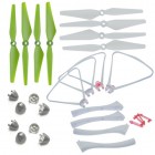 Syma Spare Parts 2 Set 2 Colors CW CCW Blade Propellers(Green White) With 2 Set/ 8pcs Blade Cover + Landing Gear Protective Frame for Syma X8PRO X8 PRO RC Drone Quadcopter