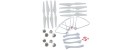 Syma Spare Parts 2 Set CW CCW Blade Propellers(White) With 2 Set/ 8pcs Blade Cover + Landing Gear Protective Frame for Syma X8PRO X8 PRO RC Drone Quadcopter
