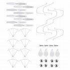 Syma 2 Sets CW CCW Blade Propellers With 2 Sets Silver Blade Covers + Landing Gear Protective Frame Lampshade for Syma X5UC X5UW RC Drone