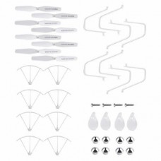Syma 2 Sets CW CCW Blade Propellers With 2 Sets Silver Blade Covers + Landing Gear Protective Frame Lampshade for Syma X5UC X5UW RC Drone
