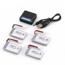 Syma 4 in 1 Smart Charger With 4 PCS 3.7V 500mAh Battery for Syma X5C X5C-1 X5S X5SC X5SC X5SW X5SW-1 RC Quadcopter Drone