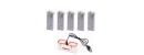 Syma 5pcs 3.7V 400mAh Battery White + 2 in 1 Charger for Syma X22 X22W X22SW RC Quadcopter Drone Spare Parts