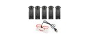 Syma 5pcs 3.7V 400mAh Battery Black + 2 in 1 Charger for Syma X22 X22W X22SW RC Quadcopter Drone Spare Parts