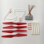 Syma CW CCW Motor 2A and 2B Blade Propellers(Red) + Protective Frame Landing Skid for Syma X8 X8SC X8SW Drone RC Quadcopter BestSelling