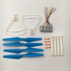 Syma CW CCW Motor 2A and 2B Blade Propellers(Blue) + Protective Frame Landing Skid for Syma X8 X8SC X8SW Drone RC Quadcopter BestSelling