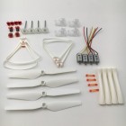 Syma X8SW Eight Piece Suit Blade Propellers(White) Gears Blade Covers Protective Frames Blade Lockstitch Set Landing Skids 4 PCS CW CCW Motor With Motor Frame for Syma X8SC X8SW RC Quadcopter BestSilling