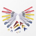Syma 3 Sets 3 Color RC Toy Spare Parts Main Blade + Tail Trim for Syma S107G RC Helicopter