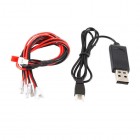 Syma 3.7V Battery USB Charging Wire + 5 in 1 Battery Charge Conversion Cable for Syma X2 RC Drone