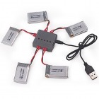 Syma 5in1 Balance Charger With 5PCS 3.7V 850mAh Battery for Syma X5HC X5HW RC Quadcopter BestSelling