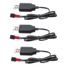 Syma 3PCS 3.7V lithium Battery Charger USB Charging Cable JST Plug Charger for Syma X56 X56W X54HC X54HW Drone S032 S32 S39 RC Helicopter BestSelling