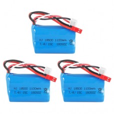 Syma 3PCS 7.4V 1100mAh Battery for Syma S31 S031G RC Helicopter