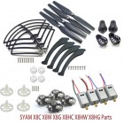 Syma Full Set Black Color SYMA X8 Series Spare Parts Fit for X8C X8W X8G X8HC X8HW X8HG Propeller Gear Motor Frame Landing Gear Motor Cover ect. BestSelling
