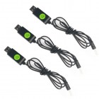 Syma 3PCS 3.7V Battery USB Charger Black for Syma S107H RC Helicopter BestSelling