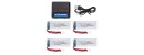 Syma 4 in 1 Charger With 4PCS 3.7V 500mAh Battery for WLtoys V966 V977 V930 Q282 RC Drone Quadcopter Spare Parts BestSelling