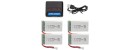 Syma Upgrade Battery 3.7V 1200mAh 4PCS + 1 to 4 Charger Set for Syma X5S X5SW X5SC M18 H5P RC Quadcopter BestSelling
