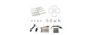Syma 18PCS Blae Propellers USB Charging Wire Motor Frame Blade Cover Protective Frame 3.7V 380mAh Battery + 5 in 1 Charger Set for Syma X15W RC Quadcopter