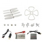 Syma 18PCS Blae Propellers USB Charging Wire Motor Frame Blade Cover Protective Frame 3.7V 380mAh Battery + 5 in 1 Charger Set for Syma X15W RC Quadcopter