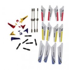 Syma 3 Colors 4 Piece Suit Main Blade Tail Blade Tail Decoration Balance Bar for Syma S107G RC Helicopter