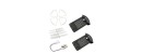 Syma 6 PCS CW CCW Blade Propellers Motors + Protective Frame and 2PCS Black Colors 3.7V 500mAh Battery for Syma X23 X23W RC Quadcopter Drone