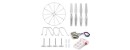 Syma 8pcs CW CCW Motor Blade Propellers + Main Gear Landing Skid Protective Frame 3.7V 500mAh Battery for Syma X5UC X5UW-D RC Drone Quadcopter