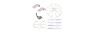 Syma 2PCS 3.7V 500mAh Battery + 8PCS CW CCW Blade Propellers Motors and Protective Frame Landing Skids for Syma X5UW D360H RC Quadcopter