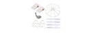 Syma 2PCS 3.7V 500mAh Battery + 8PCS CW CCW Blade Propellers Motors and Protective Frame Landing Skids for Syma X5UC X5UW-D RC Quadcopter