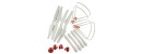Syma White Three Piece Set Blade Propellers Protective Frames Landing Gears + 4PCS/ Set Red Blade Cover for Syma X8S X8SC X8SW X8SW-D RC Quadcopter Bestselling