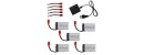 Syma 5 in 1 Battery Charger Add 5pcs Charger adapter cable Add 5 pcs 3.7V 500Mah Lipo Battery for Syma X5HC X5HW RC Quadcopter