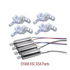 Syma 4PCS SYMA X5C X5 Motor 2pcs Engine A and 2pcs Engine B And Motor Base Cover RC Quadcopter Spear Parts Accessories 100% Original BestSelling