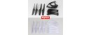 Syma hot ! Syma X5SC Syma X5SW-1 Drone Spare Parts Set 4pcs Landing Gear + 4pcs Blade Propeller + 4pcs Protect Ring for RC Quadcopter BestSelling